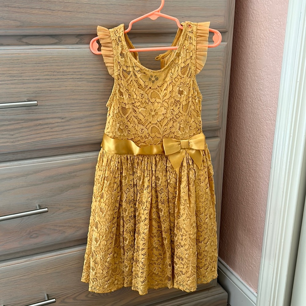 Girls gold dress